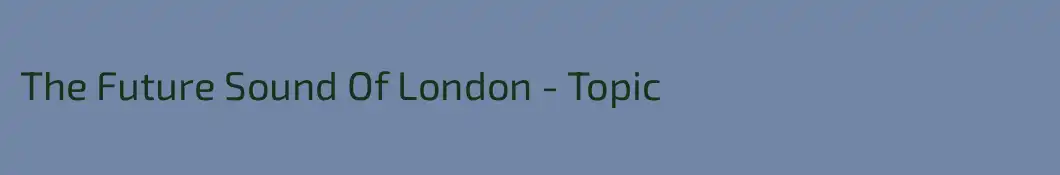 The Future Sound Of London - Topic